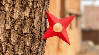 how to make a paper ninja star  diy ninja blade with paper [upl. by Maryann]