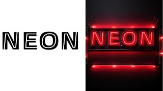 Neon Text Effect Tutorial Photoshop firefly microsoftbing keşfetbeniöneçıkar 3dimages keşfet [upl. by Hadnama]