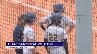 ETSU softball splits Saturday doubleheader with UTC [upl. by Yolande327]