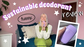 Honest review of the Fussy natural refillable deodorant  ad [upl. by Nybor]