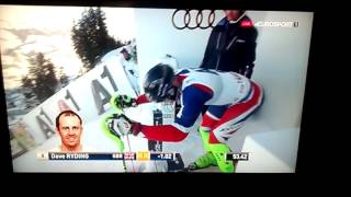 Dave Ryding second run Kitzbuehel 2017  UK Eurosp [upl. by Albemarle]