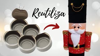 Solo necesitas LATAS DE ATÚN Lindos CASCANUECES NAVIDEÑOS [upl. by Aillicsirp804]