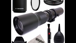 Manual Telephoto Lens Super 500mm1000mm f8 for Panasonic Lumix DMC [upl. by Waiter]