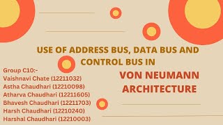 Use of Address Bus Data Bus and Control bus in Von Neumann Architecture [upl. by Phylis]