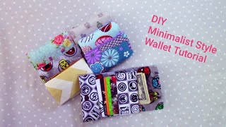 DIY Wallet Minimalist Style Coinpouch Tutorial 手のひらサイズの手作りコインケース お札、カードもコインもしまえるコンパクトなお財布 小銭入れ [upl. by Alanah]