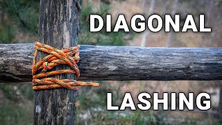 How to Tie a Diagonal Lashing Knot [upl. by Busby]