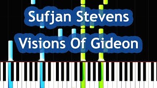 Sufjan Stevens  Visions Of Gideon Piano Tutorial Call Me By Your Name OST [upl. by Mackoff]