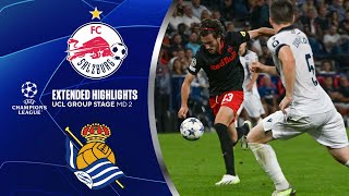 Red Bull Salzburg vs Real Sociedad Extended Highlights  UCL Group Stage MD 2  CBS Sports Golazo [upl. by Aielam]