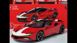 Unboxing Completo e Review Ferrari SF90 Stradale 118 Burago  Detalhes Incríveis e Alta Qualidade [upl. by Neils]