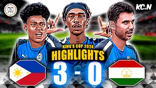 WINLESS STREAK BROKEN  Philippines vs Tajikistan Highlights  Kings Cup 2024 [upl. by Ivie182]