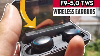 unboxing dan review headset bluetooth tws f9  f9 vs f9 [upl. by Dier]