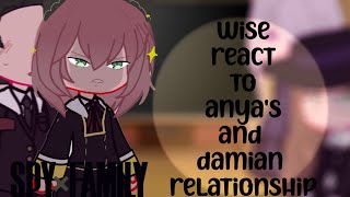 Wise react to anya and damian relationship  Anya saving damian  spy x family react [upl. by Meekahs]