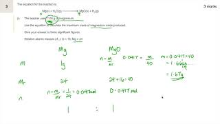 Reacting masses calculations  Exam question walkthroughs [upl. by Cryan]