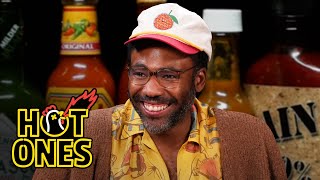 Childish Gambino Goes On a Vision Quest While Eating Spicy Wings  Hot Ones [upl. by Kandace354]