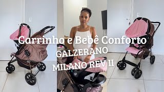 Carrinho de bebê Galzerano Milano Rev II com bebê conforto [upl. by Llertrac]