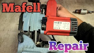 Repairing a Mafell KSS 300 cross cut saw with a burnt out motor Expensive to buy and to repair [upl. by Yllier997]