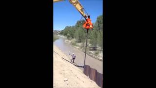 NPK C8C Plate Compactor  Driver  Driving on River Bank for Erosion Control [upl. by Gina]