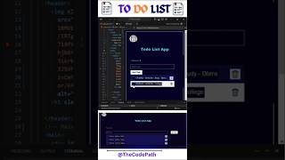 Frontend TODO List Project from Scratch HTML5 CSS3 javascript todolist webdevelopment shorts [upl. by Poland]