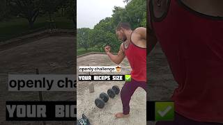 biceps challenge 😲 biceps gym shorts ytshorts [upl. by Poree]