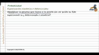 Probabilidad Experimentos aleatorios o deterministas 1º de ESO [upl. by Seleta]