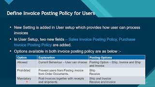 06 05 BC Define Invoice Posting Policy [upl. by Luckett762]