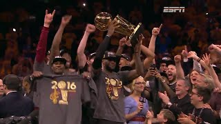 Trophy Presentation Ceremony and Interviews Cavaliers vs Warriors Game 7 2016 NBA Finals [upl. by Trudie]