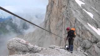 Discovery Dolomites Via Ferrata Punta Penia  Marmolada [upl. by Annailuj]