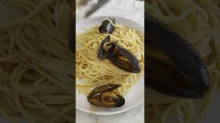 A Delicious Seafood Pasta Recipe Spaghetti with Mussels in White Wine Tomato Sauce shorts [upl. by Airdnua]