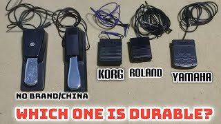 Sustain Pedal  Damper Pedal Digital Piano Keyboard Accessories Korg vs Roland vs Yamaha Review [upl. by Enileuqaj507]