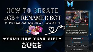 PREMIUM Renamer BOT   How to create premium renamer bot with 4gb rename support  RenamerBOT [upl. by Brennen159]