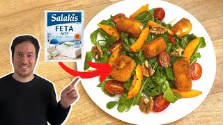 FETA PANÉE  Une recette originale à faire avec de la feta pour accompagner une salade [upl. by Sayed667]