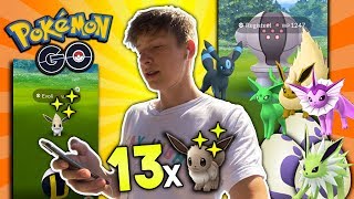 13 Shiny Evoli fangen 100✨ Registeel und Despotar • Pokémon Go deutsch [upl. by Vincenta762]