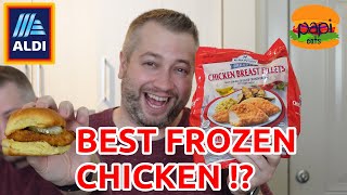 Aldi Red Bag Chicken Fillets  The Best Frozen Chicken Sandwich  Review [upl. by Barton]