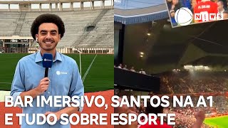 Bar com telão imersivo para torcedores Santos volta para a elite do futebol e tudo sobre esporte [upl. by Janeen173]