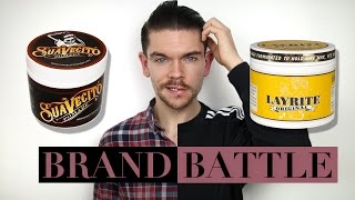 Suavecito Pomade vs Layrite Original Pomade  Brand Battle [upl. by Travus]