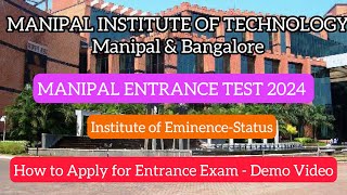 🛑Manipal Institute of TechnologyManipalMET 2024Entrance ExamTop UniversityDemo Video in Tamil [upl. by Charissa]