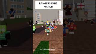 🔵🔴GLASGOW RANGERS FANS MARCH TO STADIUM🔵🔴 roblox footballsupportersrangers rangersfc [upl. by Aksel]