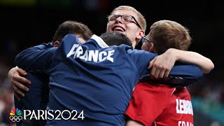 LeBRONZE Felix Lebrun leads France to mens team table tennis bronze  Paris Olympics  NBC Sports [upl. by Esela403]