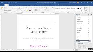 6x9 format for book manuscript in Word [upl. by Hildick]