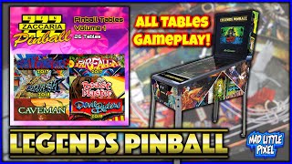 Zaccaria Volume 1 AtGames Legends Pinball All 26 Tables Gameplay With Closeups Shown [upl. by Sirtimed59]