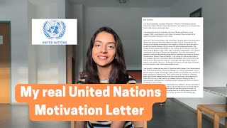 How to write a Motivation Letter for Internship  Sharing my UN Motivation Letter amp Resume [upl. by Munson582]