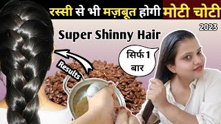 Long Shinny Hair At Home  Hair Growth Get Silky amp Shinny Hair DIY Flax Seeds Mask For Hair Growth [upl. by Sabsay]