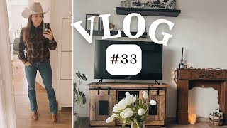 VLOG 33  WOHNZIMMER MAKEOVER IM WESTERNSTIL 🤠  NEUER COWBOYHUT amp SCHNEELIEBE  coyote diaries [upl. by Nilat]