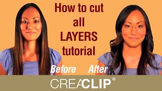 How to Cut ALL LAYERS Tutorial  Medium to Long Layered Hairstyles [upl. by Nehtanhoj156]