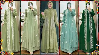 model gamis terbaru 2025 yg sedang tren saat ini abaya muslimah spesial lebaran trend busana viral [upl. by Nicolea]