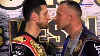 Froch v Kessler headtohead after the final Warriors Call presser [upl. by Ahso115]