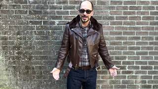 Schott Brown Perfecto Biker Jacket Review [upl. by Filipe11]