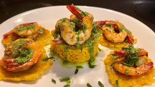 Camarones en Mojo Verde y Tostones Shrimp with Green Mojo and Plantains [upl. by Nnaeiluj]