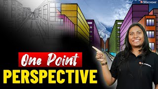 How to Draw One Point Perspective  One Point Perspective for Design Exams [upl. by Ieppet]