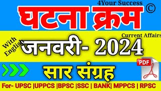 घटना चक्र जनवरी 2024 सार संग्रह  Ghatna Chakra January 2024 Saar Sangrah [upl. by Relyuc]